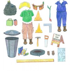 Sanitation & Construction Clothes for Community Helper Dolls